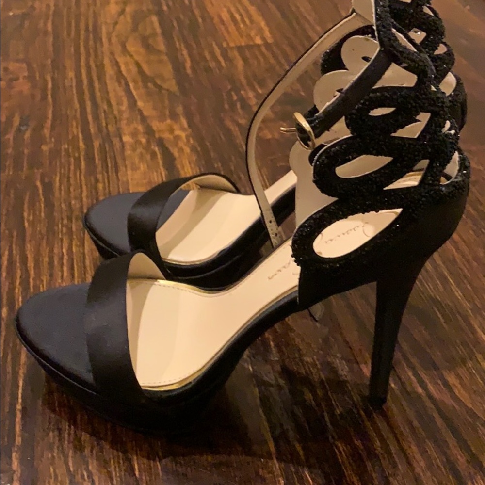 Black glittery stilettos